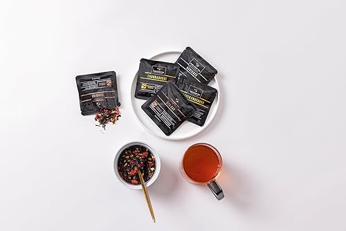 Miniatura 4 de Pure And Easy Tea, Sunrise, Honey Oolong Fruit Tea, mezcla de té de hojas sueltas de primera calidad, 100% natural, infusión de hierbas, colores