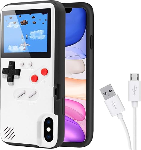 Miniatura 14 de Funda con Gameboy para iPhone, funda protectora retro autoalimentada con 36 juegos pequeños, pantalla a todo color, funda con videojuegos para