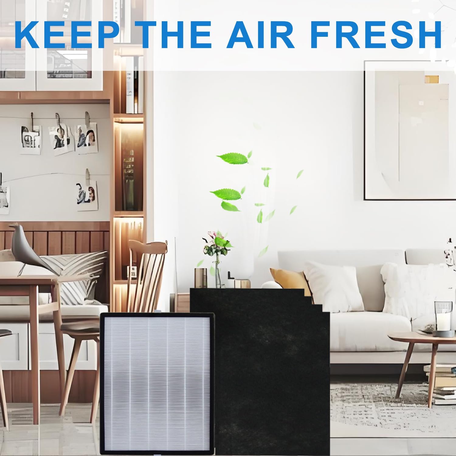 Replacement Air Filter EPI-328 Compatible With COLZER NS-320 and Domccy NS-320 AIR Purifier,1 H13 True HEPA + 4 Activated Carbon Pre-Filters Air Clean - Image 6