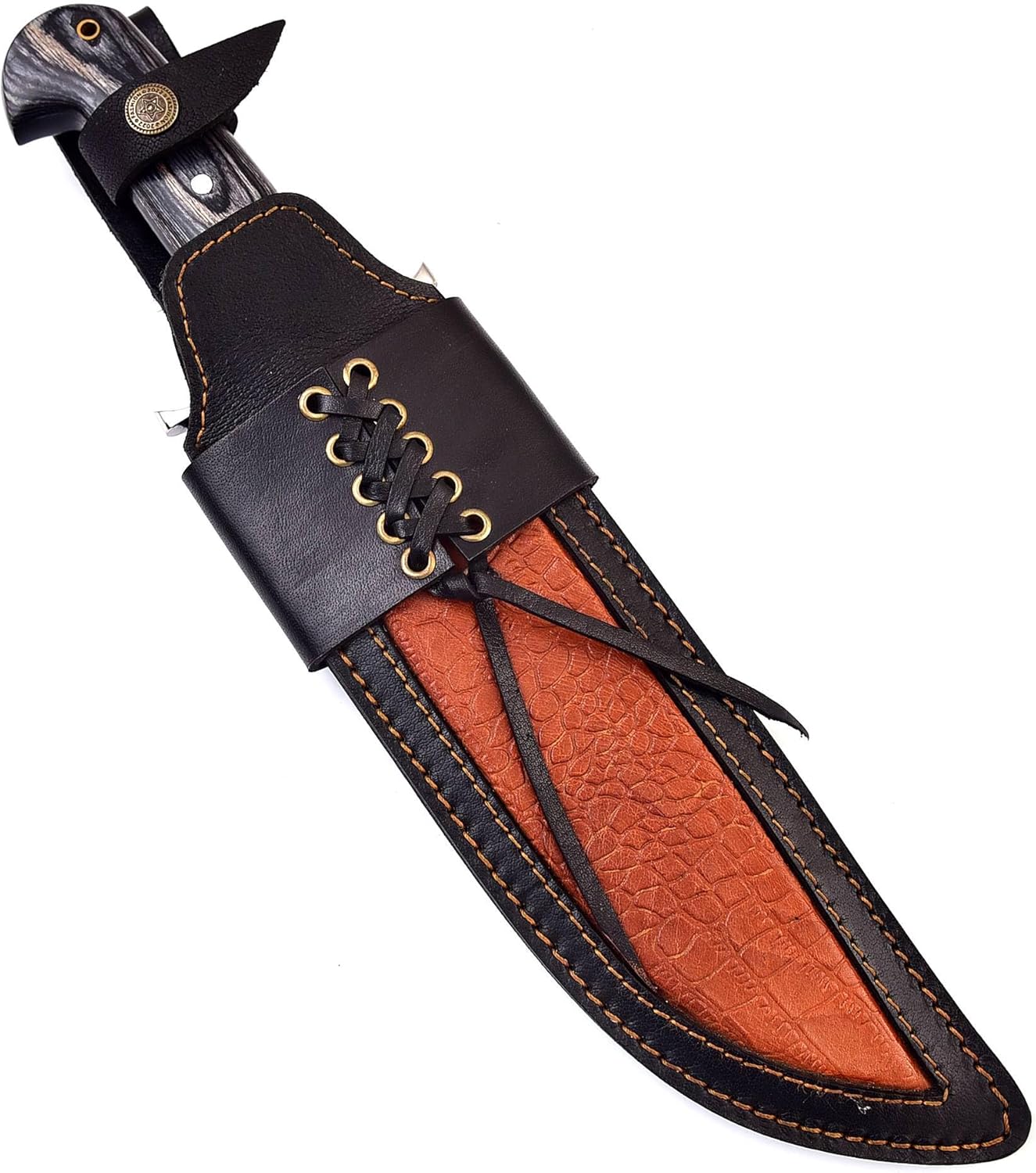 Poshland REG-109 Handmade D2 Steel 15.25 Inches Bowie Knife - Solid Engineered Wood Handle