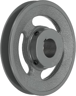 uxcell BK62-15/16 V-Belt Sheave 15/16"Bore 5.95"OD Single Groove Web Sheave Bored-to-Size Sheave, Cast Iron, Belt Section for 3L or B Belt