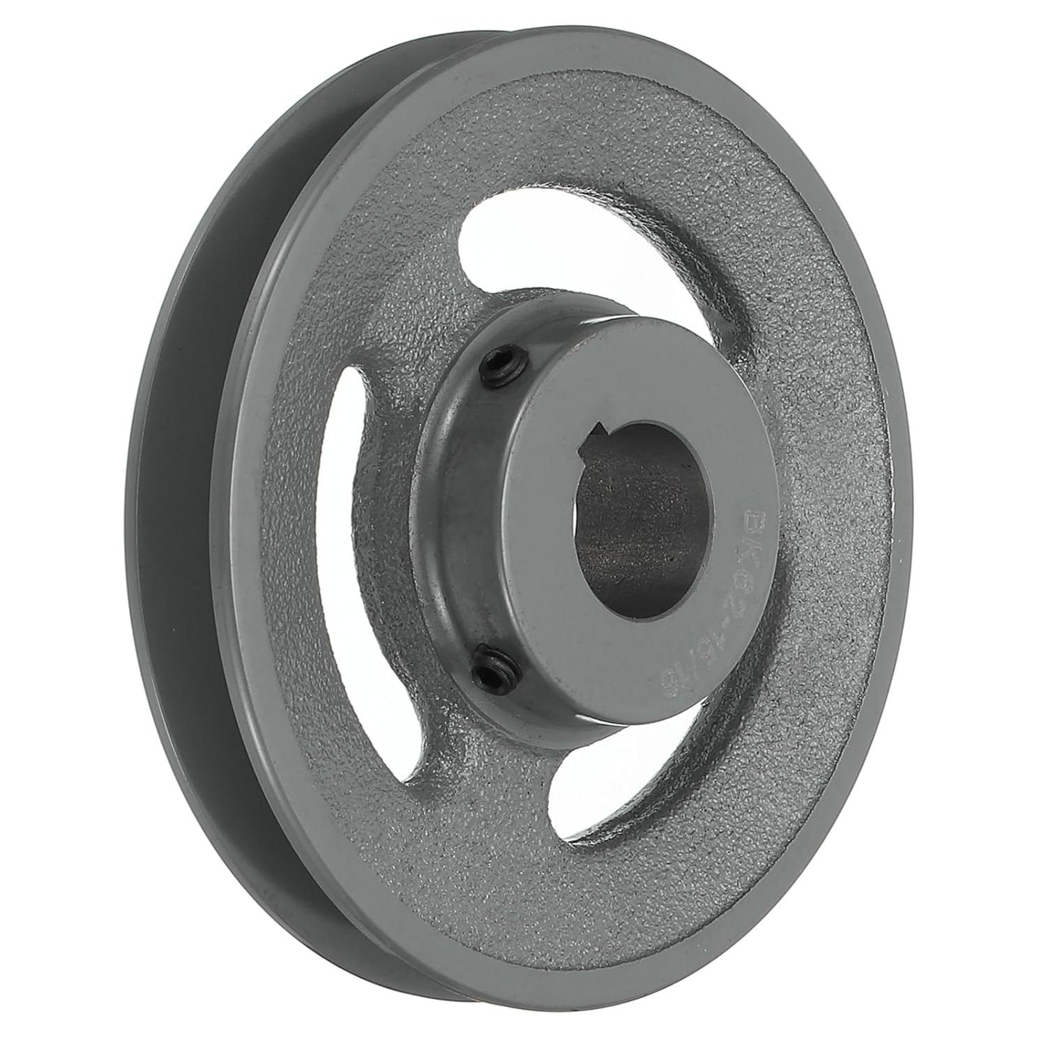 uxcell BK62-15/16 V-Belt Sheave 15/16"Bore 5.95"OD Single Groove Web Sheave Bored-to-Size Sheave, Cast Iron, Belt Section for 3L or B Belt