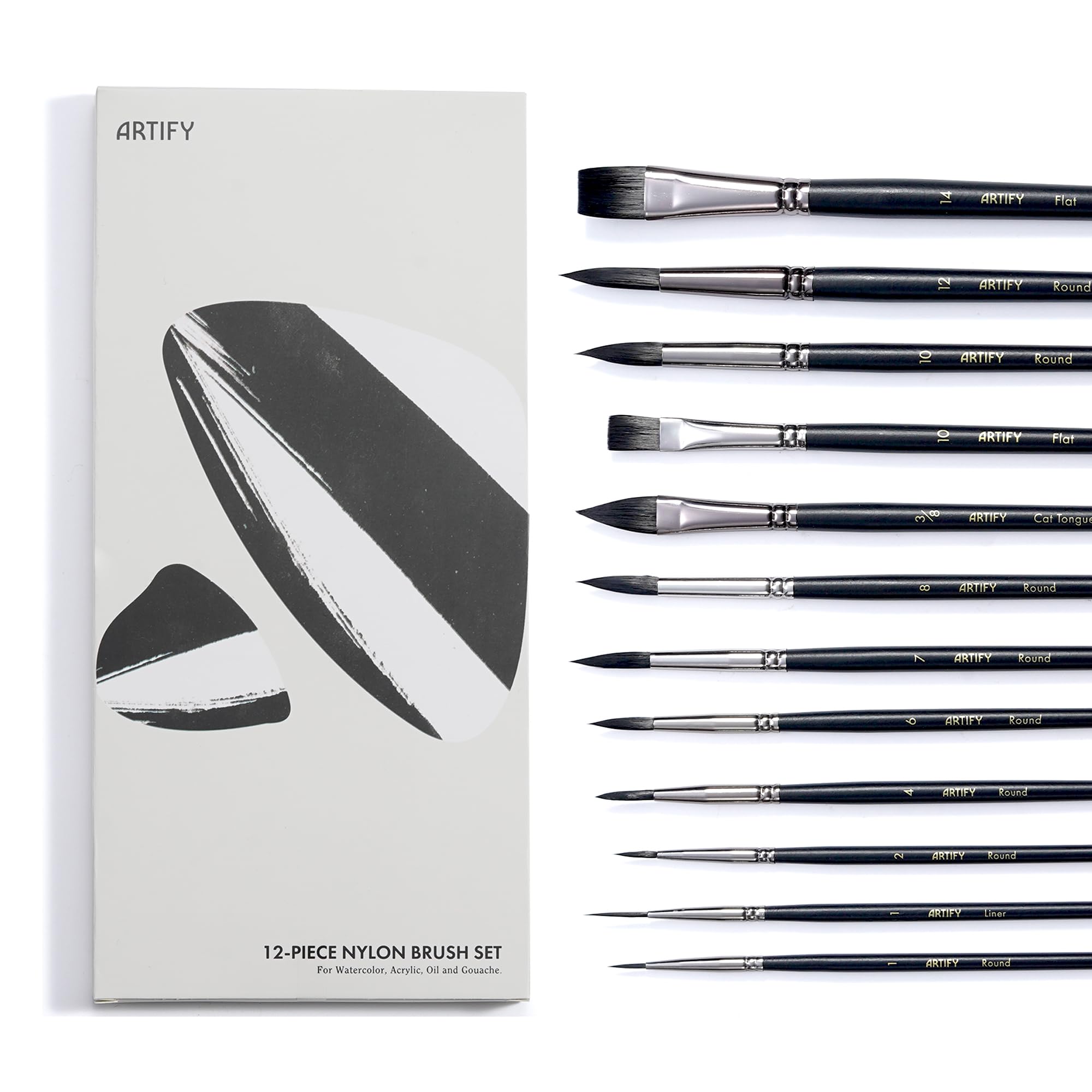 Amazon.com: ARTIFY 12 PCS Watercolor Brushes Set, Premium Bionic
