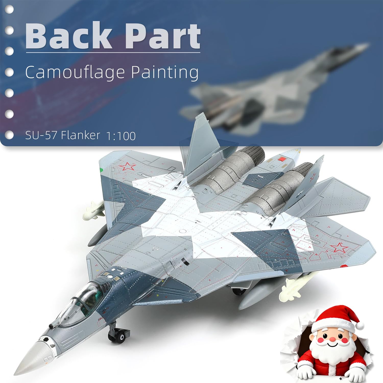 1/100 Scala Sukhoi Su-57 Modello di aereo da caccia multiuso di quinta generazione Russia Kit modello di aereo militare in metallo pressofuso affidabile da caccia stealth per collezione o rega
