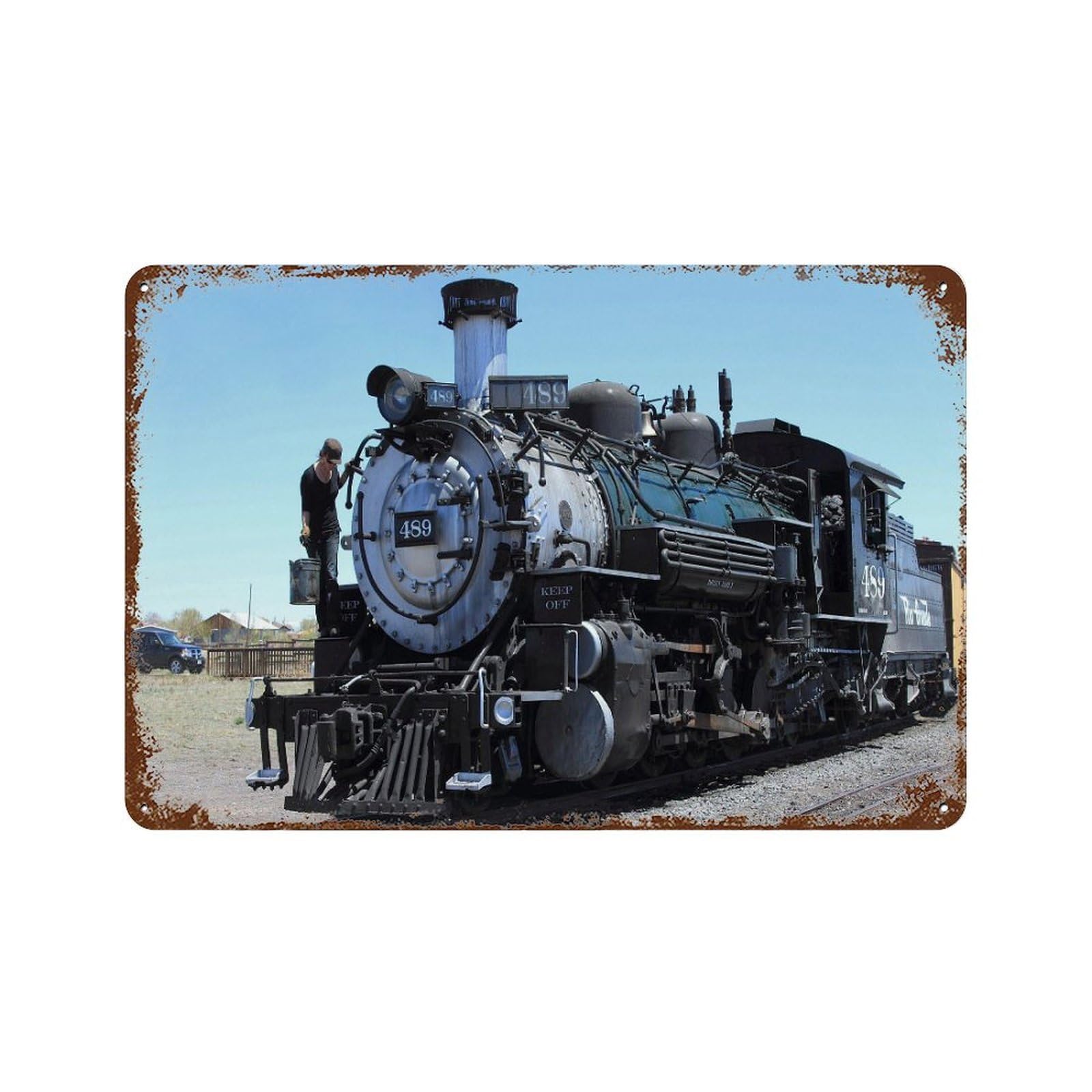 Retro train,Retro Metal Tin Sign/Plaque for Kitchen Lounge Garden Garage Pub Wall/Door-15 x 30 cm （6 x12 inch）I12