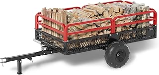 Heavy Duty Steel Dump Cart Trailer, 1500 lbs 15 Cubic Feet ATV Trailers Pull Behind W/SupportRemovable Sides,Hand Pull or Foot Pedal Tow Behind Dump Cart for ATV, UTV, Lawn Mowers and Tractors