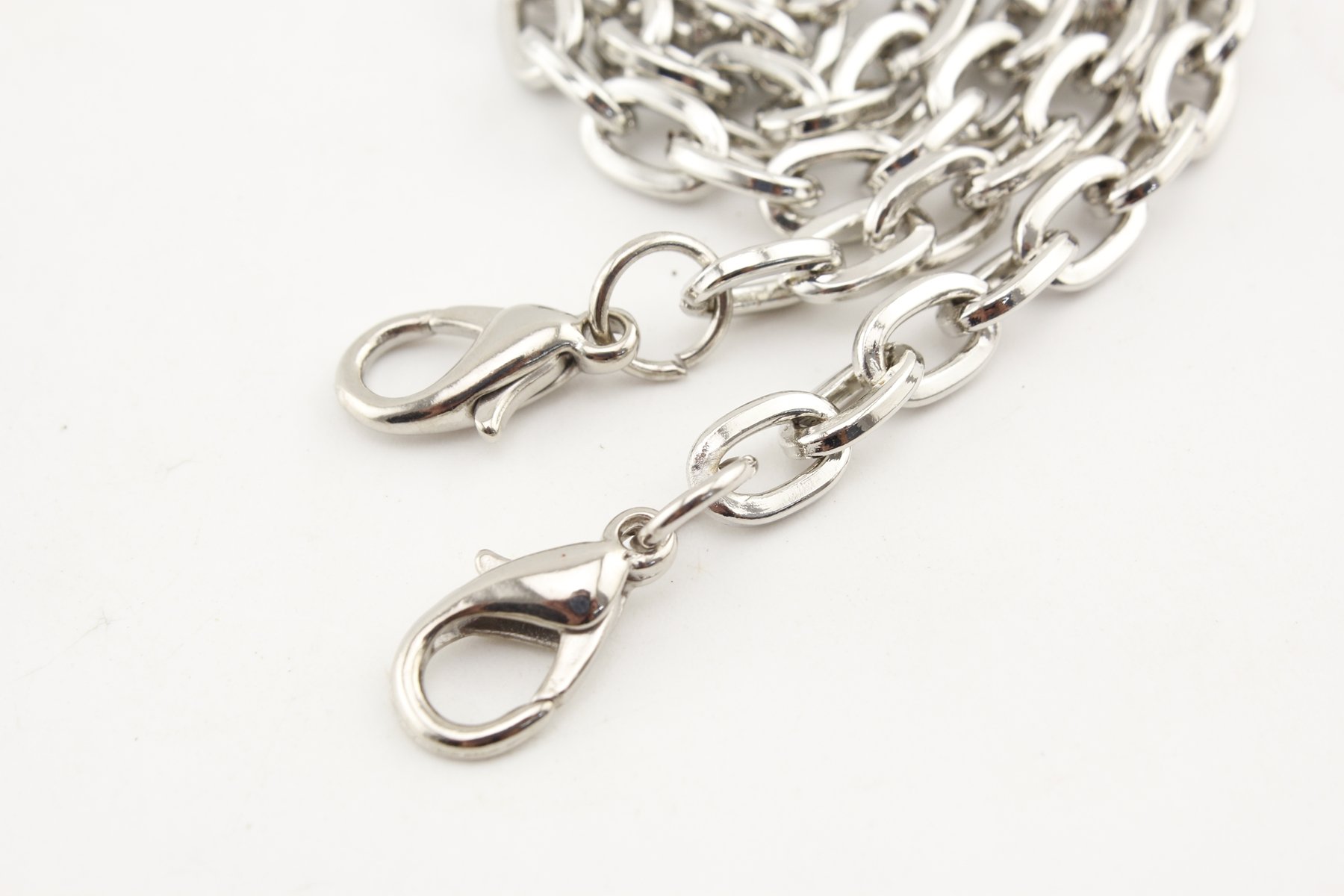 Chaîne De Rechange Pour Sac à Main à Bandoulière, Chaîne En Nickel, Gris Acier, Doré Clair Au Choix, Courte Ou Longue, 36 Cm/60 Cm/106 Cm/120 Cm 36cm Nickel