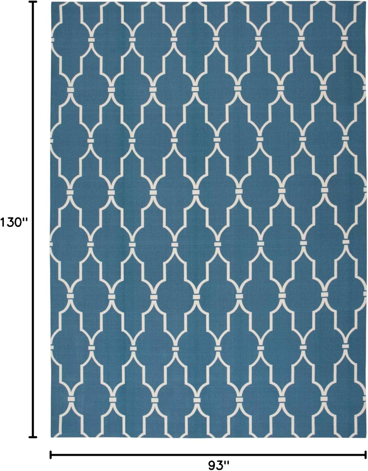 Nourison Home Home & Garden Indoor/Outdoor Navy 7'9" x 10'10" Area -Rug, Easy -Cleaning, Non Shedding, Bed Room, Living Room, Dining Room, Kitchen (8x11)