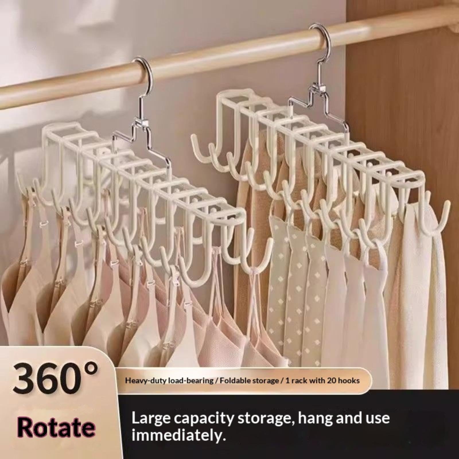 Grucce multiple a sospensione per intimo e canottiere, accessorio salvaspazio per armadio della camerata, appendino multifunzionale, ripiano porta-borse