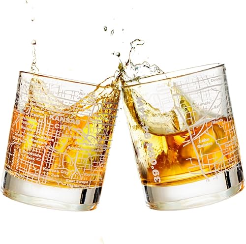 Miniatura 7 de Greenline Goods Vasos de Whisky - Juego de Regalo de Vaso Tumbler de 10 Oz para Amantes de Denver, Grabados con Mapa de Denver Vaso Old Fashioned
