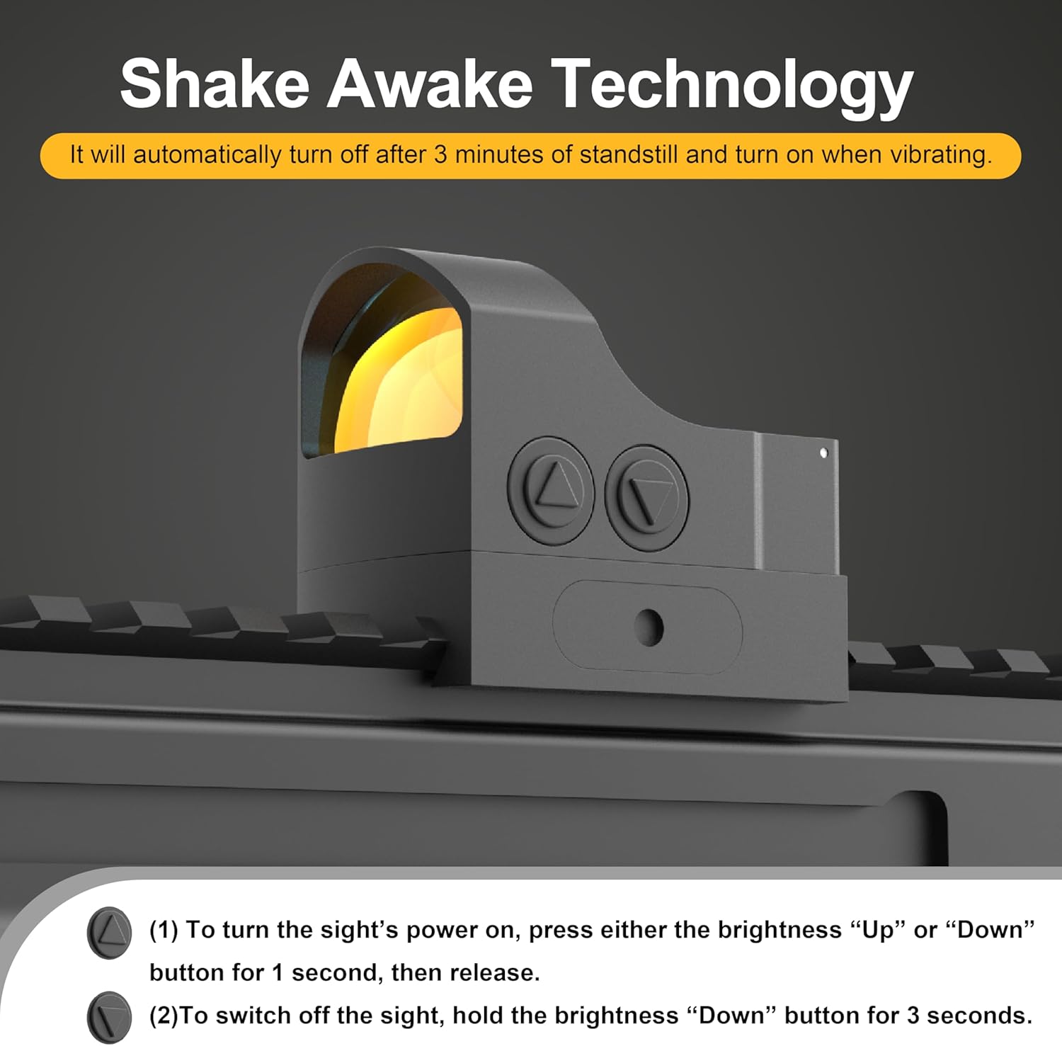 Micro LED Red Dot Sight – 2 MOA Dot, Shake Awake, Delta Point Footprint & 7075 Aluminum, Side-Load Battery, IPX7 Waterproof, Includes 5/8" M1913 Rail Mount