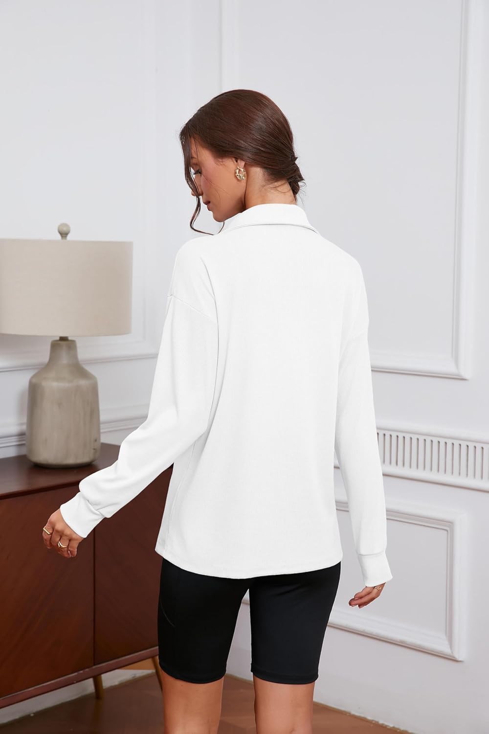 TASAMO Women's Sweatshirt Casual Long Sleeve Button Henley Neck Pullover Tunic Tops Fashion 2025 Fall Winter Outfits - Image 7