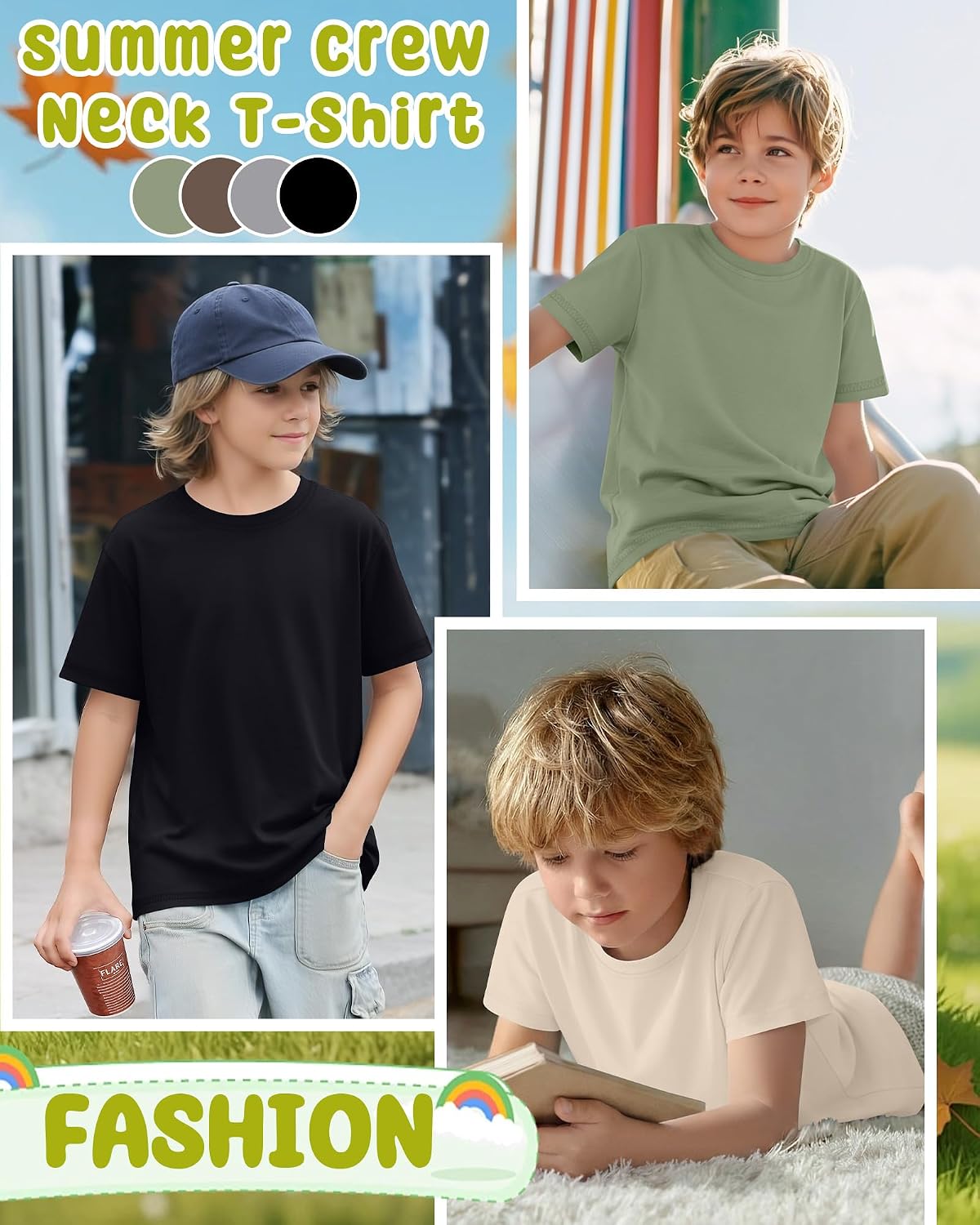 4 Pack Boys T-Shirts 5-16 Years