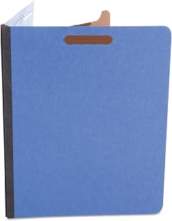 Universal UNV10201 Bright Colored Pressboard Classification Folders - Letter, Cobalt Blue (10/Box)