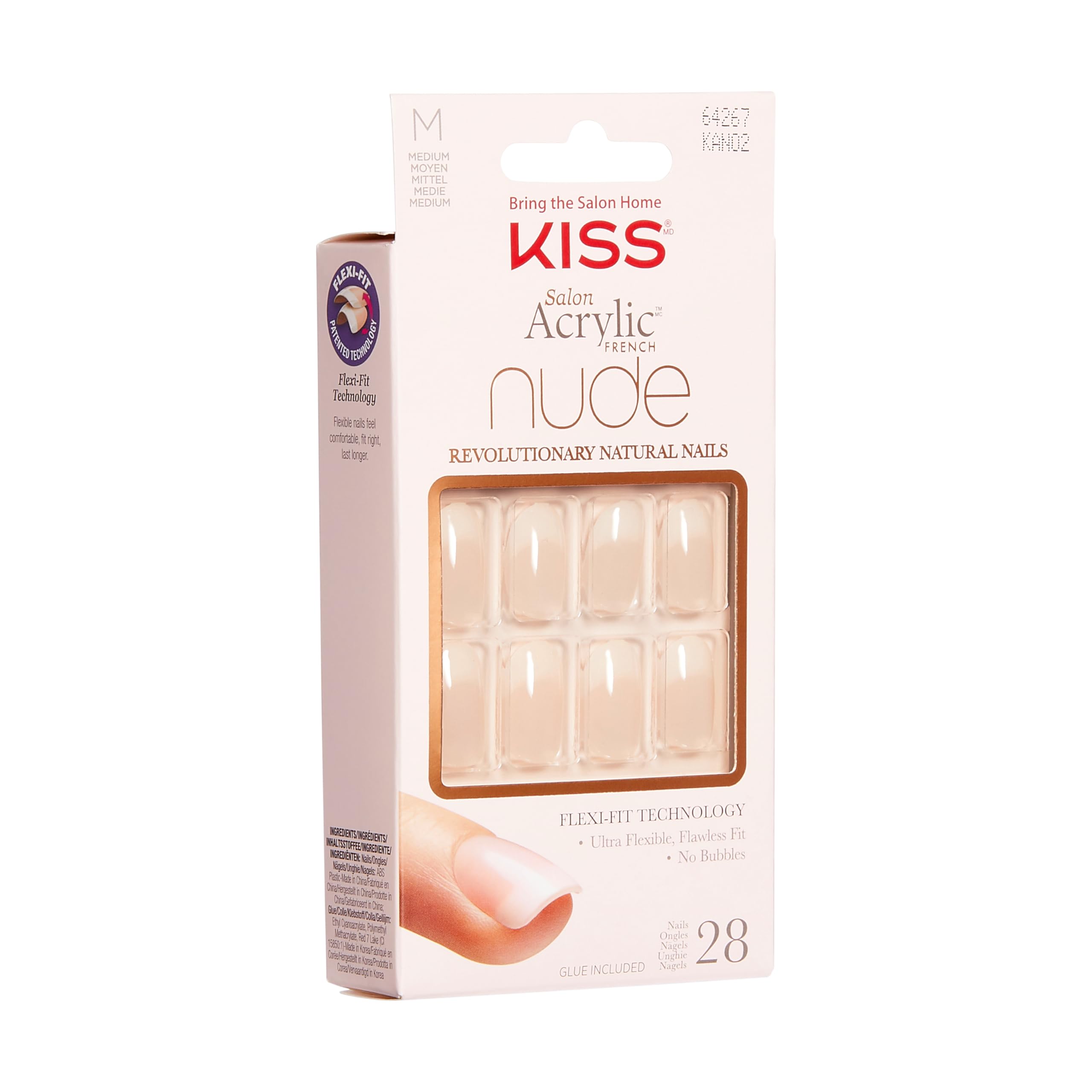 KISS sztuczne paznokcie na klej Salon Acrulic Nude - Graceful