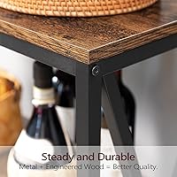 Vista 7 de 55" Sofa Table, Industrial Console Table, 3-Tier Narrow Side Table with Open Shelves, Foyer Table for Entryway, Hallway, Kitchen, Living Room and