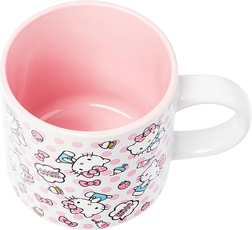 Miniatura 30 de Silver Buffalo Sanrio Hello Kitty and Friends Kuromi Poses - Taza de cerámica, 20 onzas