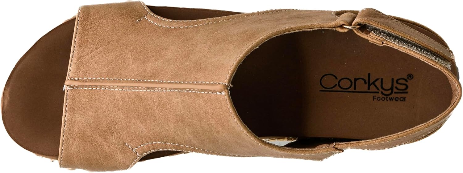 Corkys Footwear Volta Wedge - Chic Elegance Meets All-Year Comfort with a 2-Inch Cork Heel and Marshmallow Insole for Stylish Everyday Wear and All-Day Comfort
