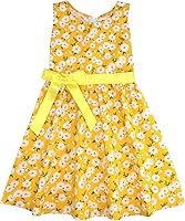 Vista 7 de Vestido de verano para niña, de algodón, con diseño floral