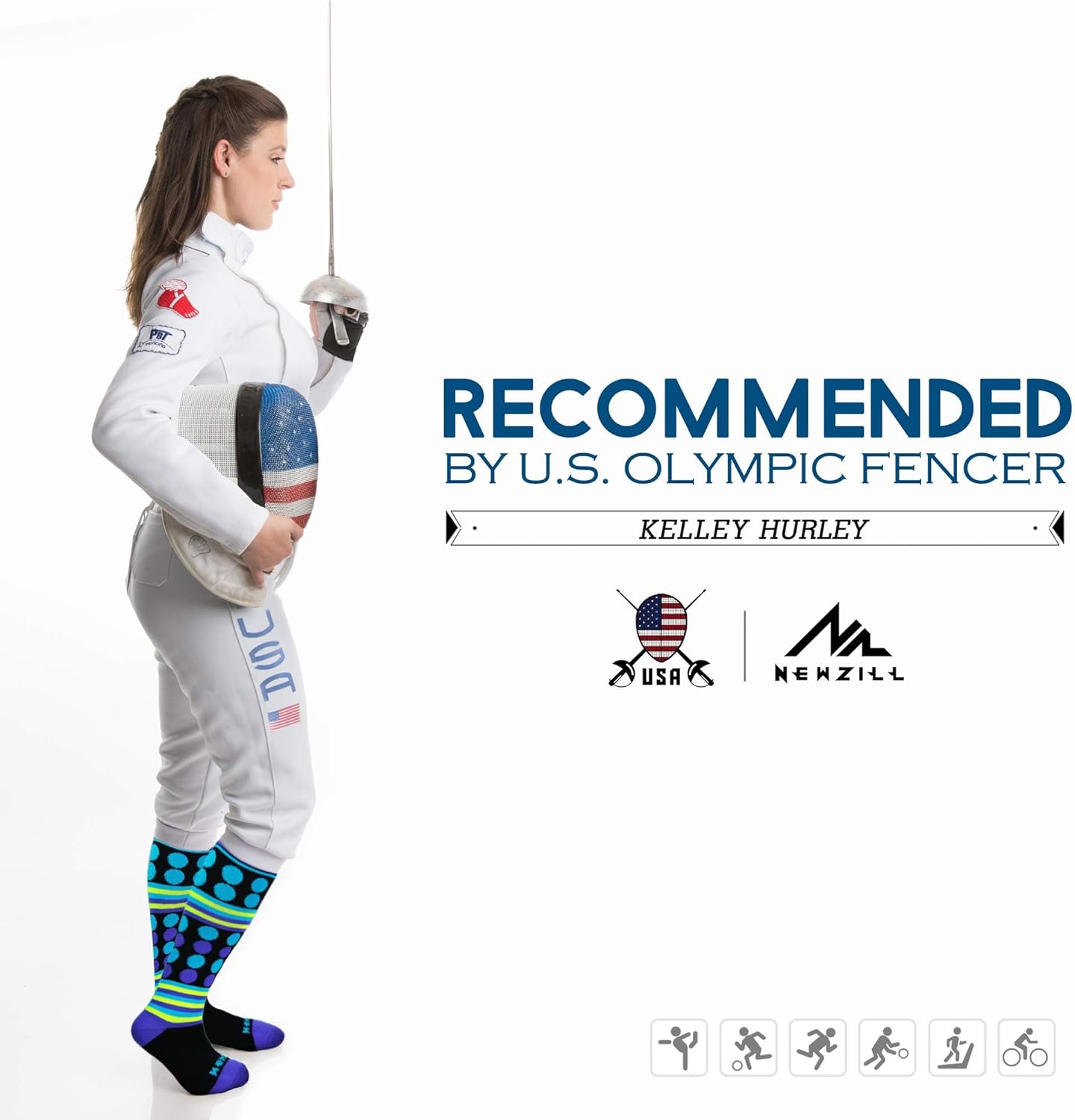 NEWZILL Medical Compression Socks for Women & Men Circulation 20-30 mmHg, Best Support for Running Athletic Cycling Nursing Travel Work and Fitness - Image 4