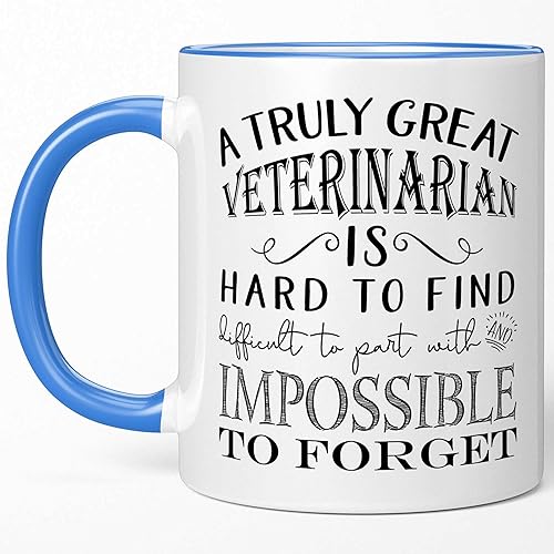 Miniatura 4 de Sweet & Salty Regalos de agradecimiento para veterinarios  A Truly Great Veterinarian is Hard to Find Taza de café, el mejor regalo de jubilación