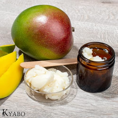 Miniatura 6 de Kyabo Mantequilla de mango 100% pura, cruda, orgánica y sin refinar, sin químicos, hidratante natural para la piel, ideal para mantecas corporales,