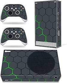 Adesivo Skin para Xbox Series S, capa protetora completa de vinil para console e controle sem fio (cinza)
