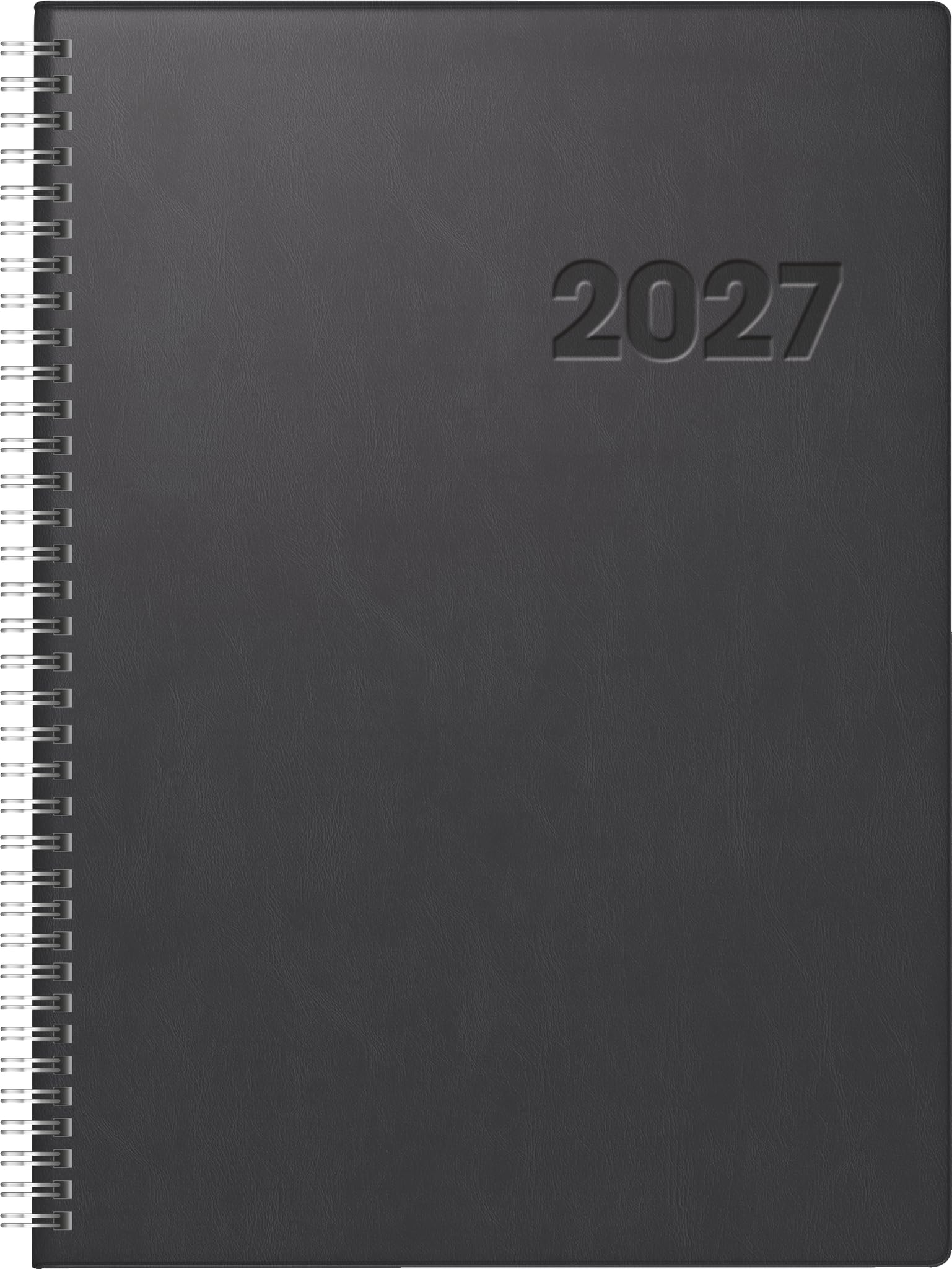 rido/idé 7027501907 Buchkalender Mod. Conform 2027 A4, Kunststoff, schwarz