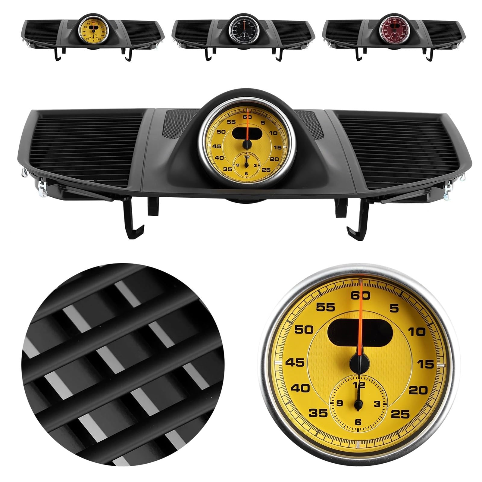salpicadero del coche Compatible con Porsche MACAN 2014, 2015, 2016, 2017, 2018, 2019 y 2020. Panel de instrumentos del coche, cubierta superior, cronómetro Tacómetro(Black)