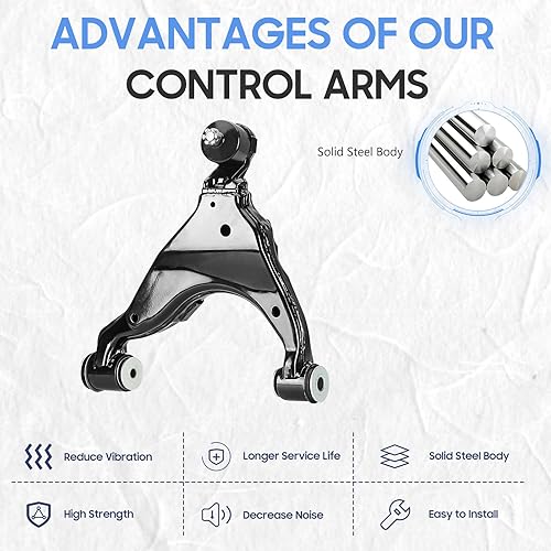 Miniatura 3 de Brazos de control inferiores delanteros con rótulas para Lexus GX470 2003-2009, Toyota 4Runner 2003-2009, Toyota FJ Cruiser K620061 K620062