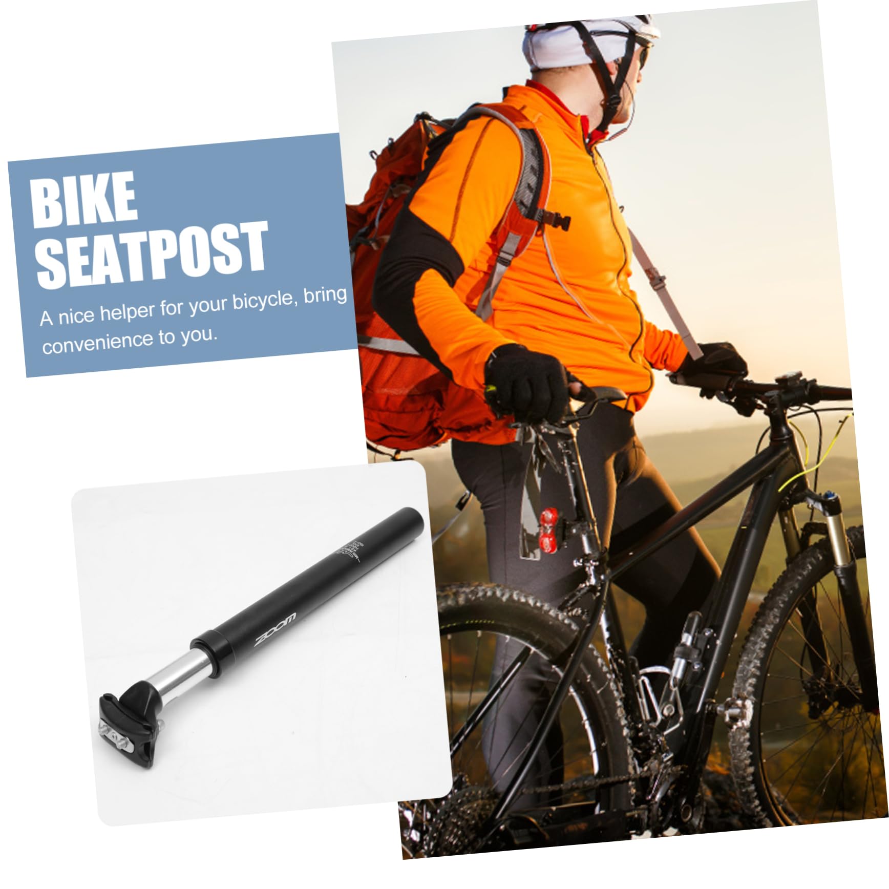 balacoo 1Pc Durable Absorption Bike Seatpost Lightweight Design for Mountain Road Bikes Enhanced Shock Absorption for Comfortable Riding