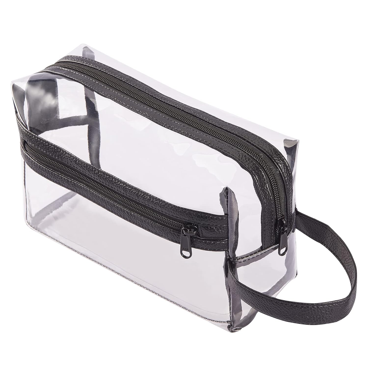 Heavy Duty Clear Travel Toiletry Makeup Bags Transparent Shaving Bag Water Resistant Cosmetic Bag Organizer Pouch with Zipper