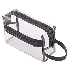 Heavy Duty Clear Travel Toiletry Makeup Bags Transparent Shaving Bag Water Resistant Cosmetic Bag Organizer Pouch with Zipper