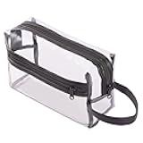 Heavy Duty Clear Travel Toiletry Makeup Bags Transparent Shaving Bag Water Resistant Cosmetic Bag Organizer Pouch with Zipper and Handle