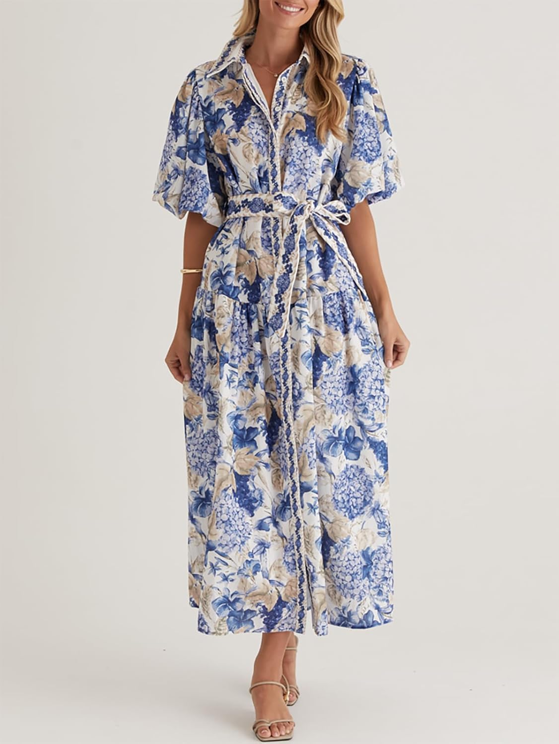 Sissyaki Women's Floral Maxi Dress 2026 Summer Spring Wedding Guest Dress - Image 3