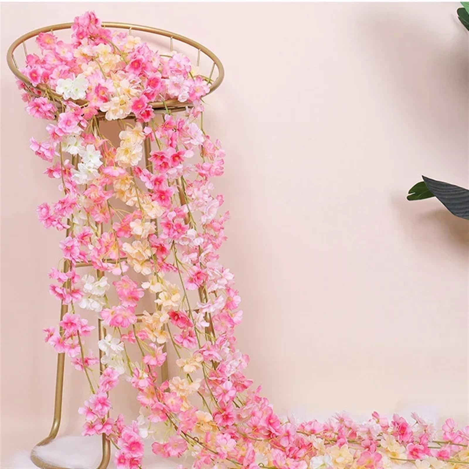 Girlanda rattanowa. Girlanda z rattanu Sakura, ozdoba świąteczna, dekoracja domu, wesele(2.3m rose)