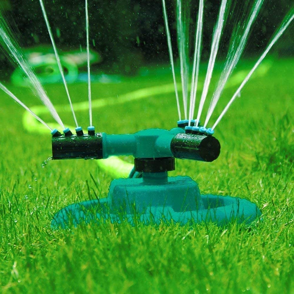 BOXZEO Automatic 360 ° Rotating Adjustable Round 3 Arm Lawn Water Sprinkler for Water Garden Plants/Pipe Hose Irrigation Yard Water Sprayer (B0BYRW4TR3) Amazon Price History, Amazon Price Tracker
