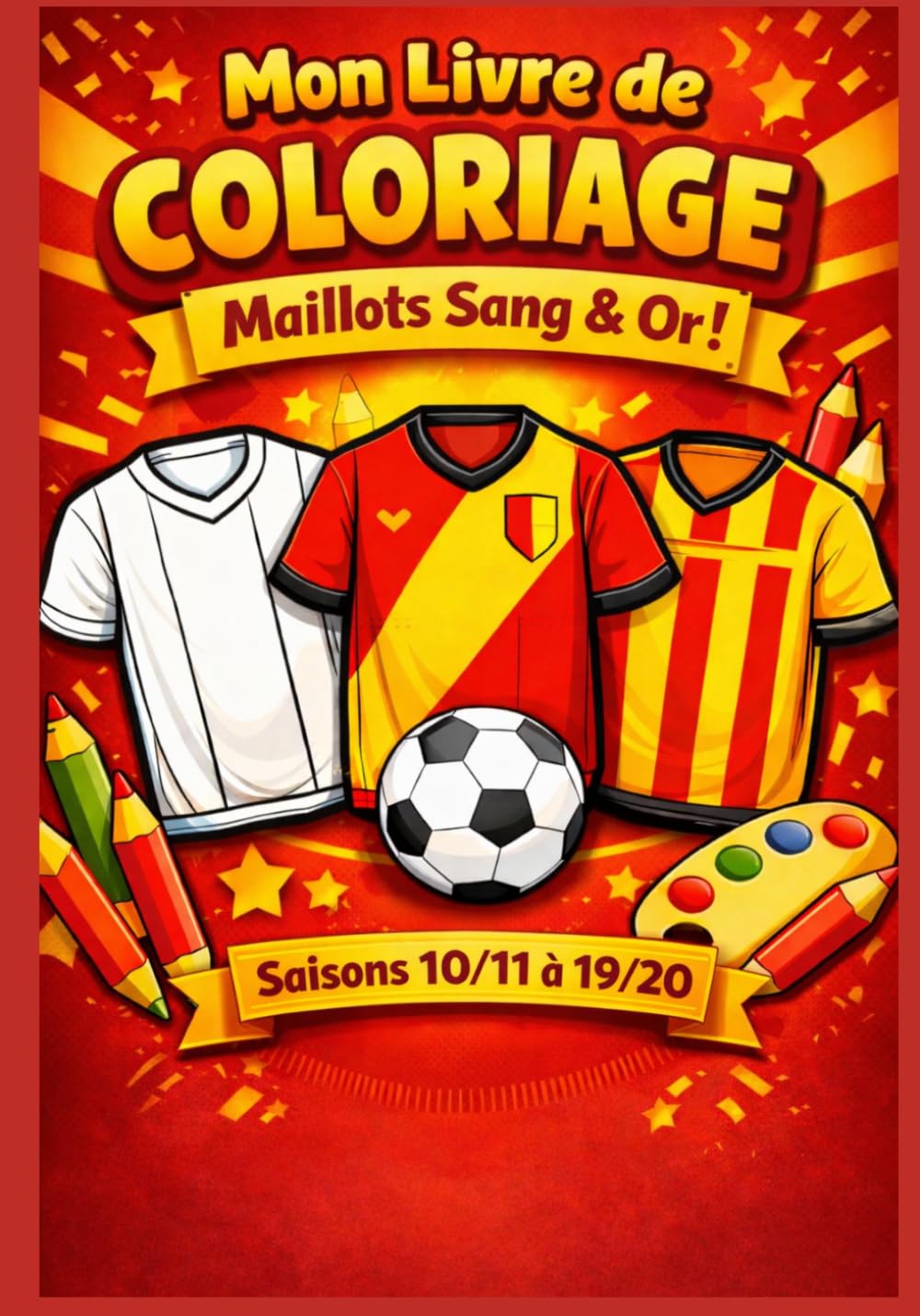 Mon livre de coloriage - Sang et Or - Saisons 2010/2011 à 2019/2020.