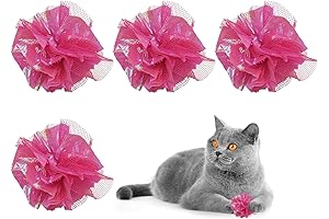 Andiker Crinkle Cat Ball Toy: Delightful Pink Treat for Feline Friends