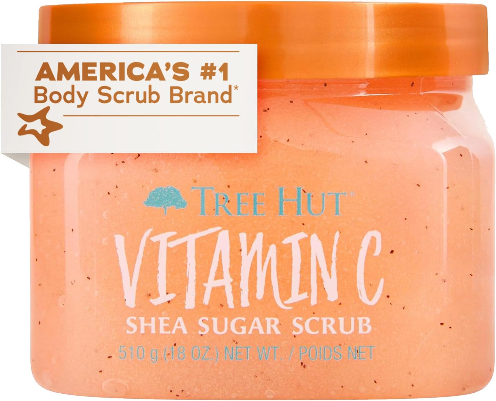 Tree Hut Vitamin C Shea Sugar Scrub, Ultra Hydrating and Exfoliating Scrub for Nourishing Essential Body Care - 510 Gms