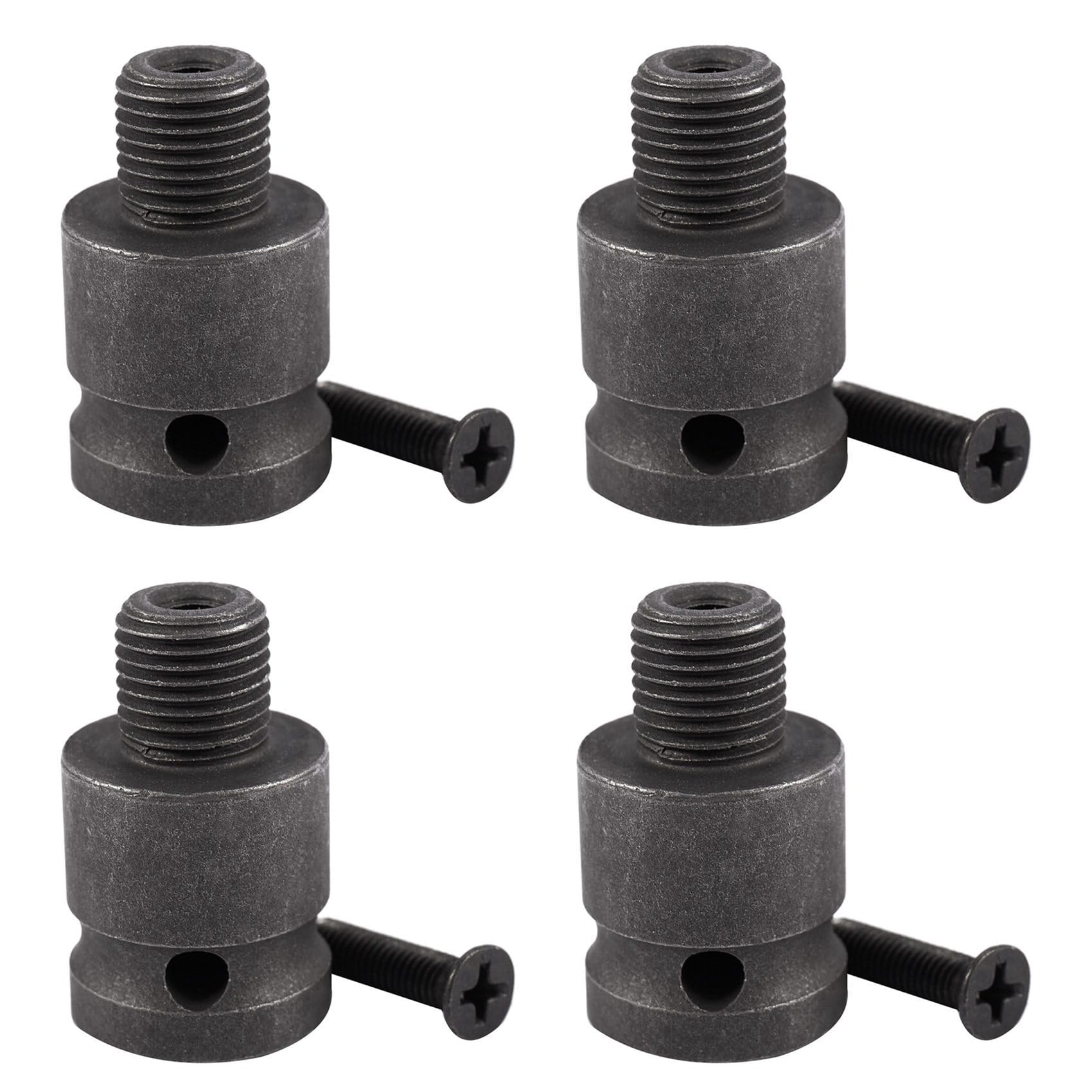 Jnchdghwa Black&Gray 4X 1/2Inch Drill Chuck Adaptor For Impact Wrench Conversion 1/2-20Unf With 1 Pc