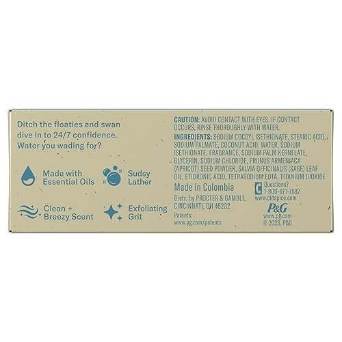 Miniatura 8 de Old Spice Jabón en barra premium, Shore is Nice Blue Agave + aroma fresco a cascada, con limpiadores a base de plantas, 5.0 onzas (paquete de 6)