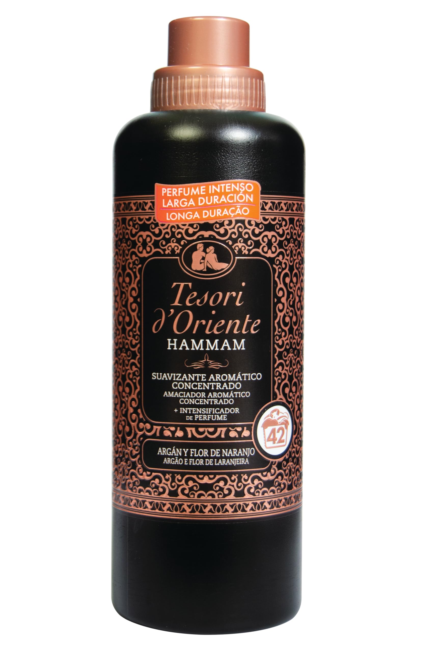 Tesori d'Oriente, Concentrated Spray and Softener Liquid for Hammam Washing Machine, Argan and Orange Blossom Scent, Microcapsules for Long-Lasting Fragrance, Easy Ironing, 42 Washes, 750 ml
