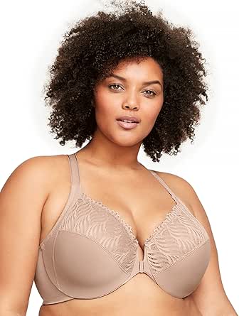 Glamorise Plus Size Front-Close Underwire T-Back