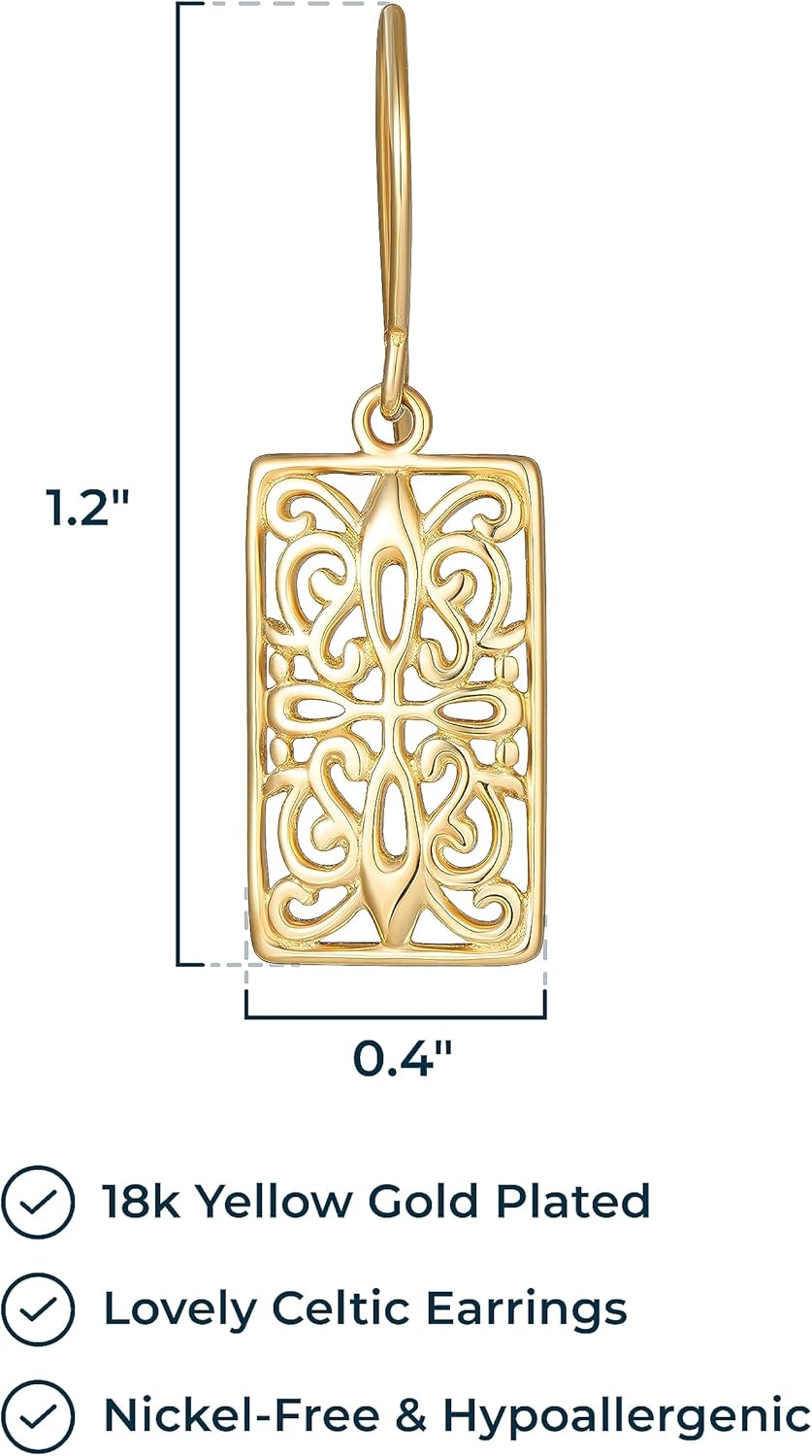 MORGAN & PAIGE .925 Sterling Silver Oxidized, 18K Yellow Gold or 14K Rose Gold Plated Butterfly Celtic Knot Dangle or Stud Earrings for Women - Hypoallergenic Sterling Silver Earrings, Gifts for Her - Image 3