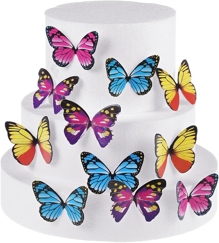 GEORLD Set of 100 Butterfly Cake & Cupcake Toppers Food Decoration 4 Colour