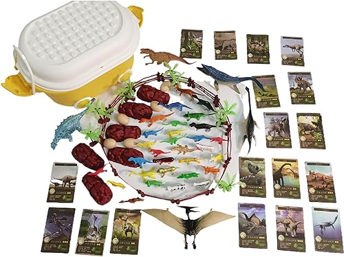 Juego de 87 piezas de imitación de goma suave mini dinosaurio juguete estegosaurio pterosaurio tiranosaurio Rex, 3-6-9 años niños cumpleaños pastel