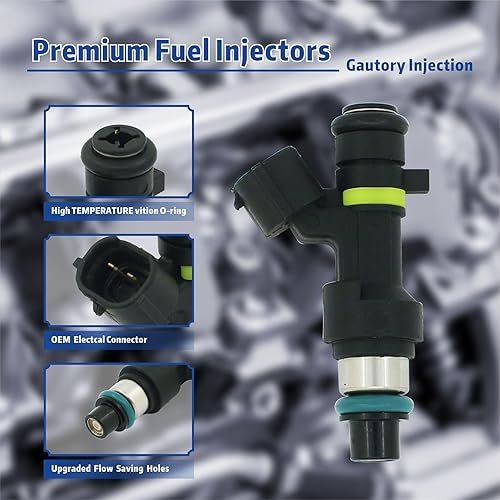 Miniatura 4 de Gautory Inyectores de combustible FBY2850 compatibles con Nissan Sentra 2007-2012 NV200 2013-2017 Versa 2007-2012 Tiida 2017 2018 Cube 2009-2014