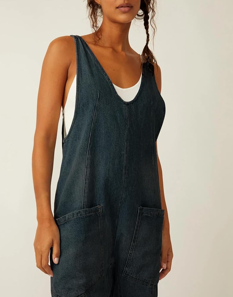 Amazon.com: MUMUBELLA Women Denim Jumpsuit 2025 Casual One