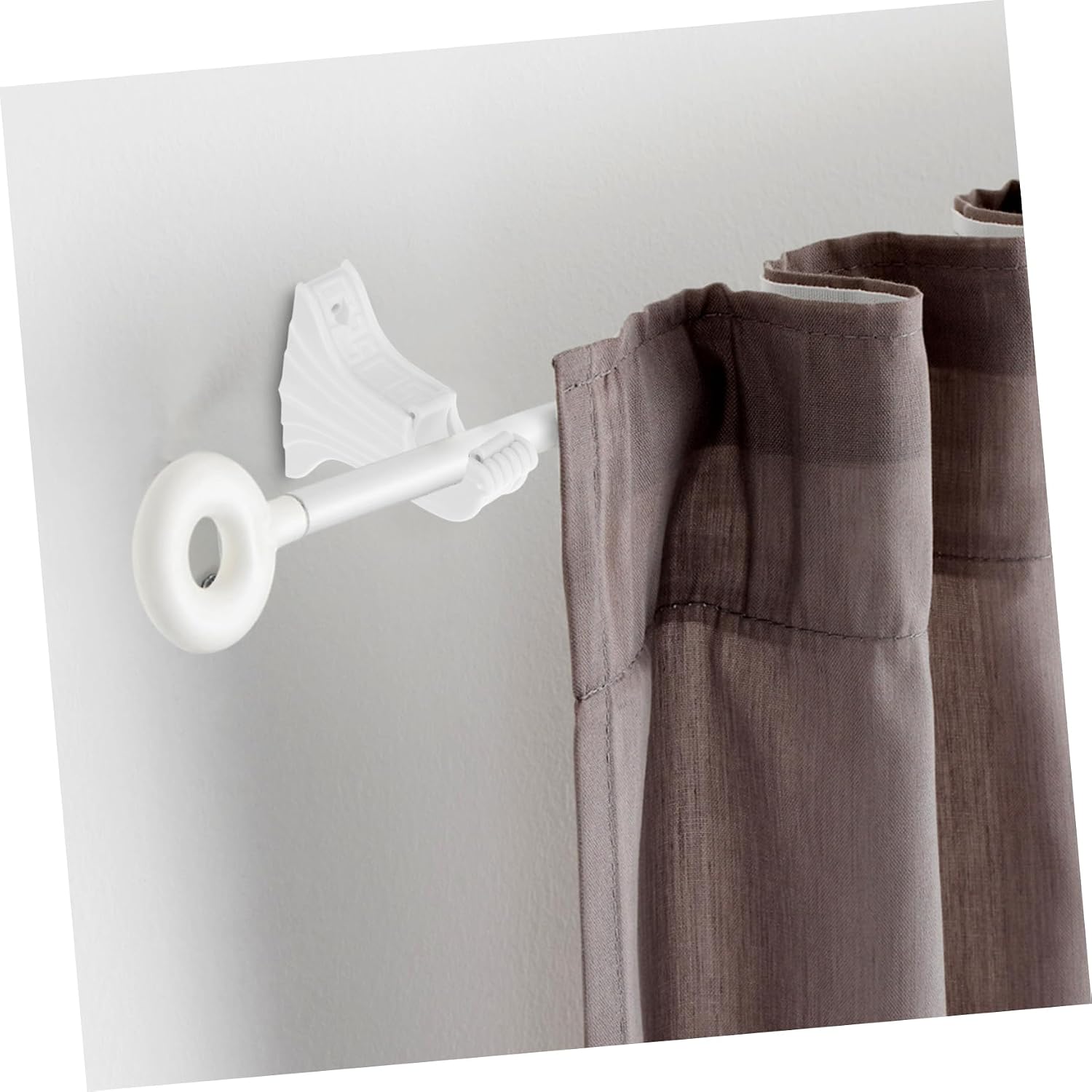 12pcs Rustic Wall Mounted Curtain Rod Brackets Support for Roman Poles Drapery Holder for Vintage Home Decor